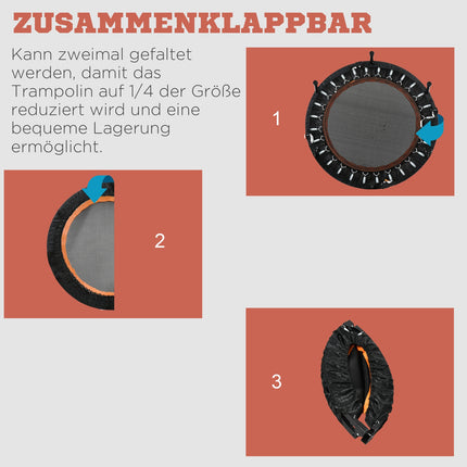 Fitness-Trampolin mit verstellbarem Haltegriff – 102 cm, 100 kg Belastbarkeit