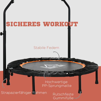 Fitness-Trampolin mit verstellbarem Haltegriff – 102 cm, 100 kg Belastbarkeit