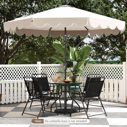 3 m Terrassenschirm, Kurbelneigung, belüftetes Dach, Beige