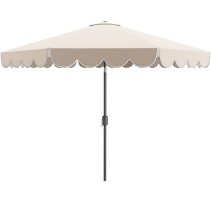 3 m Terrassenschirm, Kurbelneigung, belüftetes Dach, Beige