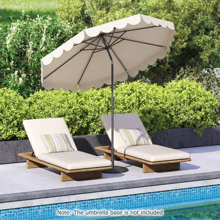 10 Ft Patio Umbrella, Push-Button Tilt, Crank, Beige