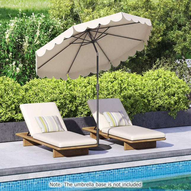 3m Terrassenschirm, Knickfunktion, Kurbel, Beige