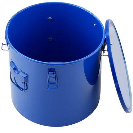 10-Gallon Fryer Grease Bucket, Steel, Lid, Filter Bag