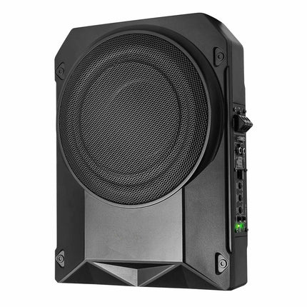 10-Inch Underseat Car Subwoofer, 400W Powered Slim