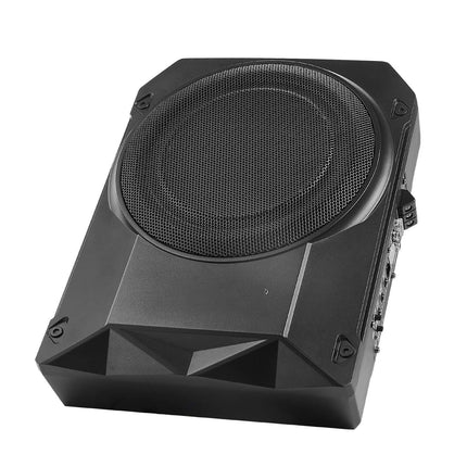 10-Inch Underseat Car Subwoofer, 400W Powered Slim
