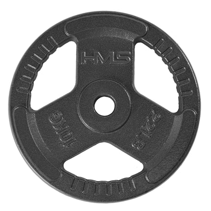 10 kg Hantelscheibe aus Gusseisen, ergonomische Griffe