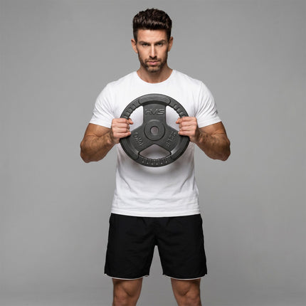10 kg Hantelscheibe aus Gusseisen, ergonomische Griffe