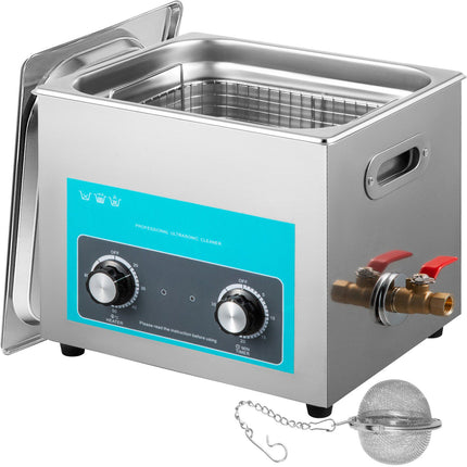 10L Ultrasonic Cleaner, Heater Timer, 40kHz Stainless Steel