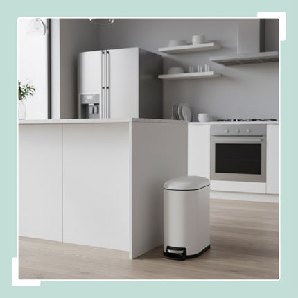 10 Litre Metal Pedal Bin – Soft-Close, Removable Bucket