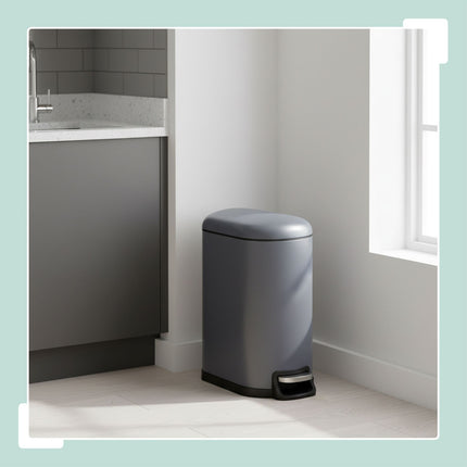 10 Litre Metal Pedal Bin – Soft-Close, Removable Bucket