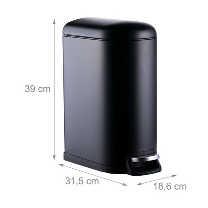 10 Liter Treteimer aus Metall – mit Soft-Close und herausnehmbarem Eimer