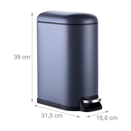 10 Litre Metal Pedal Bin – Soft-Close, Removable Bucket