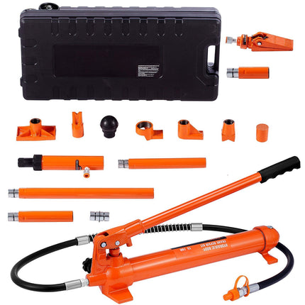 10-Ton Porta Power Hydraulic Ram Kit with Pump, 4.6 ft Hose