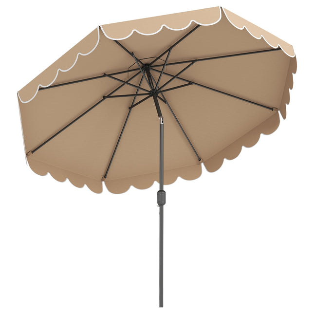 10 ft Gartenschirm, Neigung per Knopfdruck, Kurbel, Belüftet