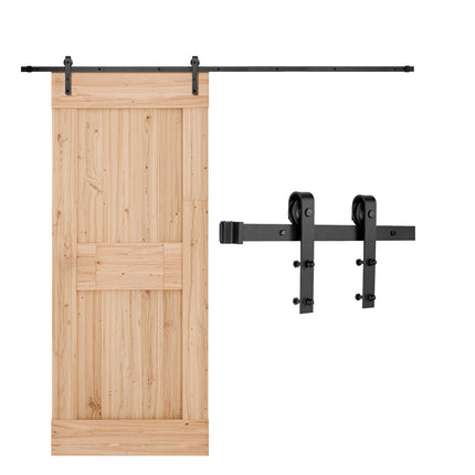 10ft Sliding Barn Door Hardware Kit, 330 lb Capacity, Black