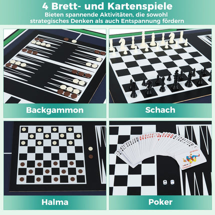 10-in-1 Multi-Game Table: Foosball, Air Hockey, Billiards