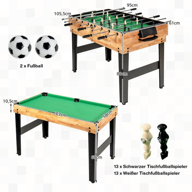 10-in-1 Multi-Spieltisch: Kicker, Hockey, Billard