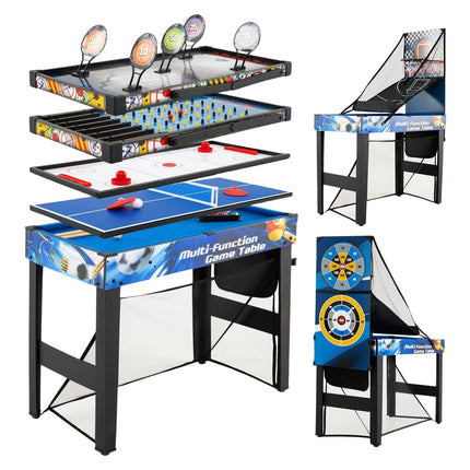 10-in-1 Multi-Game Table Set with Billiards, Hockey, Table Tennis