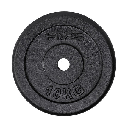 10 kg Hantelscheibe Schwarz – Gusseisen
