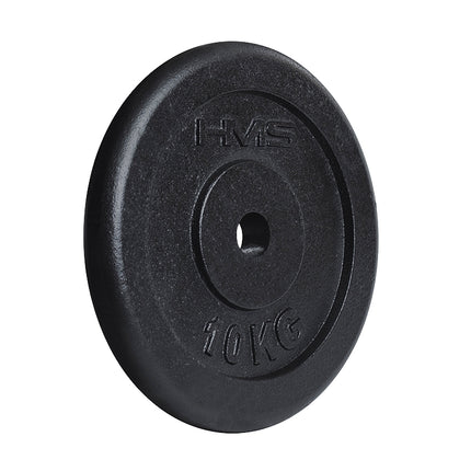 10 kg Hantelscheibe Schwarz – Gusseisen