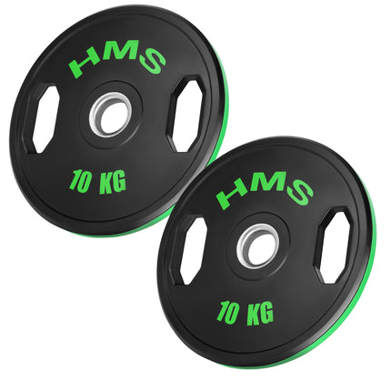 10 kg gummierte Olympia-Hantelscheiben, 2er-Set