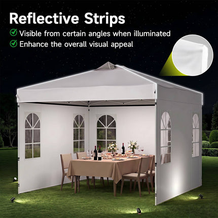 10x10 FT Waterproof Pop Up Canopy Tent with Sidewalls