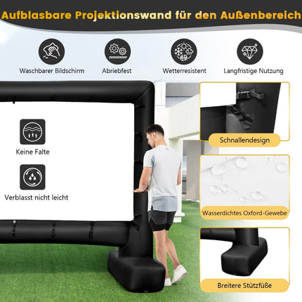 116-Inch Inflatable Projector Screen, 4K HD, Dual-Sided