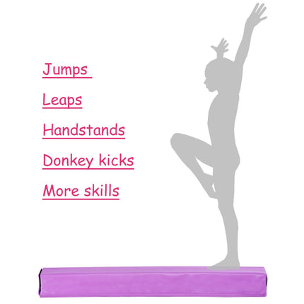 117CM Gymnastik Schwebebalken Training Gymnastik Strahl Durable Fitness PU Lila