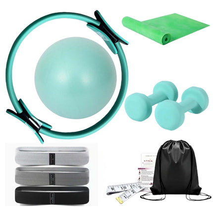 11-Piece Pilates Set with Ring, Ball, Bands, Dumbbells