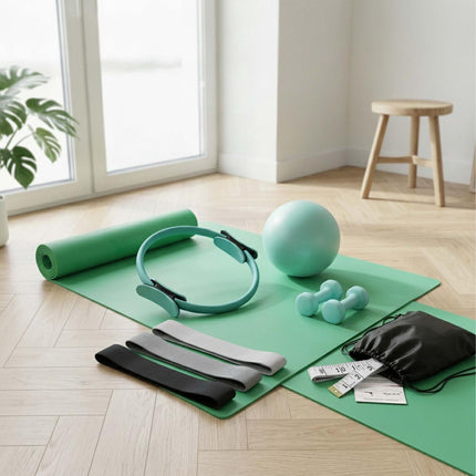 11-Piece Pilates Set with Ring, Ball, Bands, Dumbbells