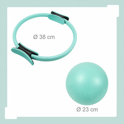 11-Piece Pilates Set with Ring, Ball, Bands, Dumbbells
