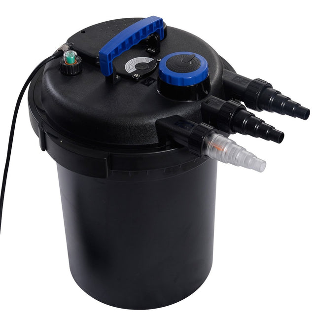 11 W UVC 10000 l/h Druckfilter Druckteichfilter Teichfilter geeignet für Teiche bis 15.000 Liter