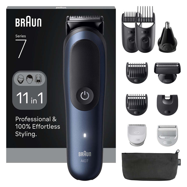 11-in-1 Pflegeset, All-in-One Styler, Schwarz/Blau