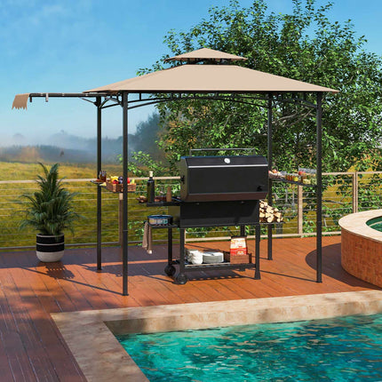 11 x 5 FT Grill Gazebo with Awning and Vented Top