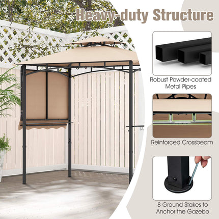 11 x 5 FT Grill Gazebo with Awning and Vented Top