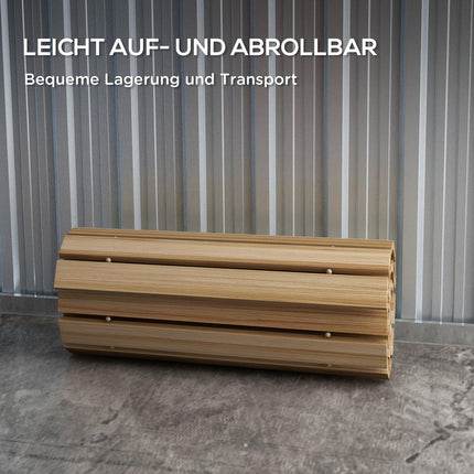 Fichtenholz-Gartenweg, Dekorative Rollen, 120 cm