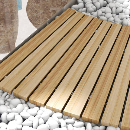 Fichtenholz-Gartenweg, Dekorative Rollen, 120 cm