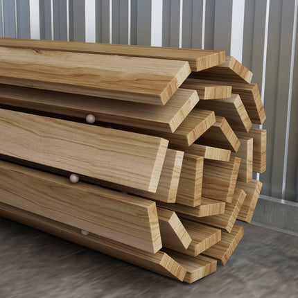 120 cm Dekorative Holzgartenpfade - wetterfeste Fichte