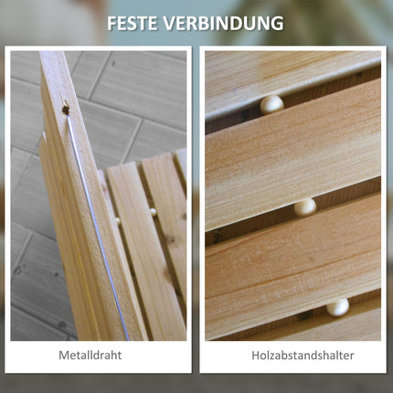 120 cm Dekorative Holzgartenpfade - wetterfeste Fichte
