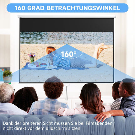 120-Zoll-Projektionsleinwand, 16:9, Wand-/Deckenmontage