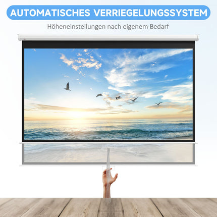 120-Zoll-Projektionsleinwand, 16:9, Wand-/Deckenmontage