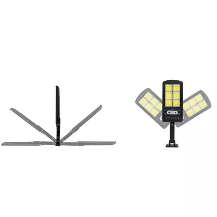 Solární lampa 120 LED s venkovním panelem Izoxis
