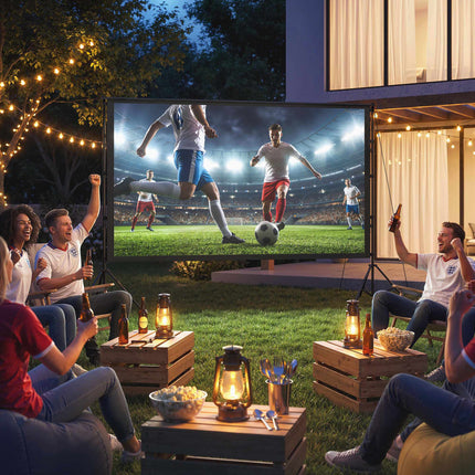 120" Projector Screen, 4K/8K, Double Tripod Stand