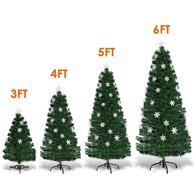 120 cm künstlicher Weihnachtsbaum mit LED-Glasfaser