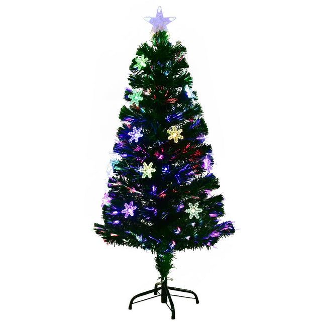 120 cm künstlicher Weihnachtsbaum mit LED-Glasfaser