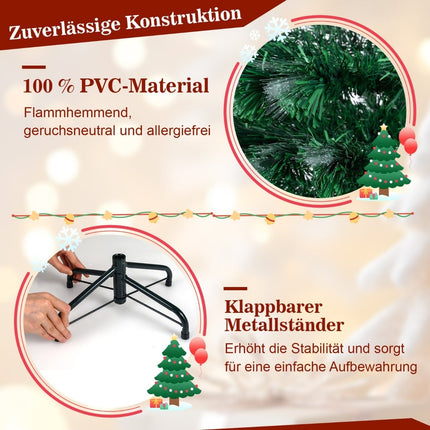 120 cm künstlicher Weihnachtsbaum mit Beleuchtung & Sternspitze