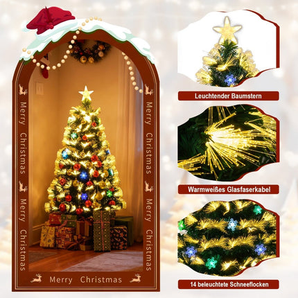 120 cm künstlicher Weihnachtsbaum mit Beleuchtung & Sternspitze