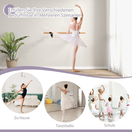 Barre de danse murale de 120 cm de long, équipement de ballet, barre de fitness à hauteur fixe