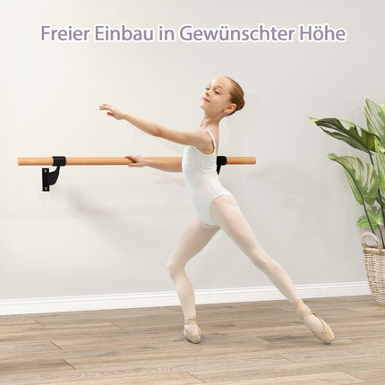 Barre de danse murale de 120 cm de long, équipement de ballet, barre de fitness à hauteur fixe