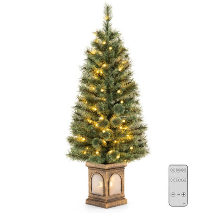 120 cm Pre-Lit Artificial Christmas Tree with Timer